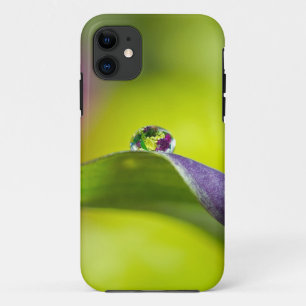 Coque iPhone 11 gouttelette d'eau fleurie