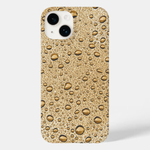Coque Pour iPhone 14 Gouttelettes d'eau dorées