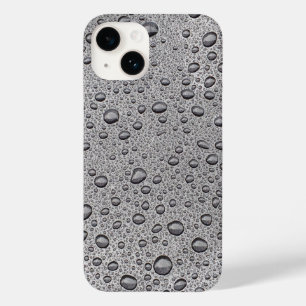 Coque Pour iPhone 14 gouttelettes d'eau gris