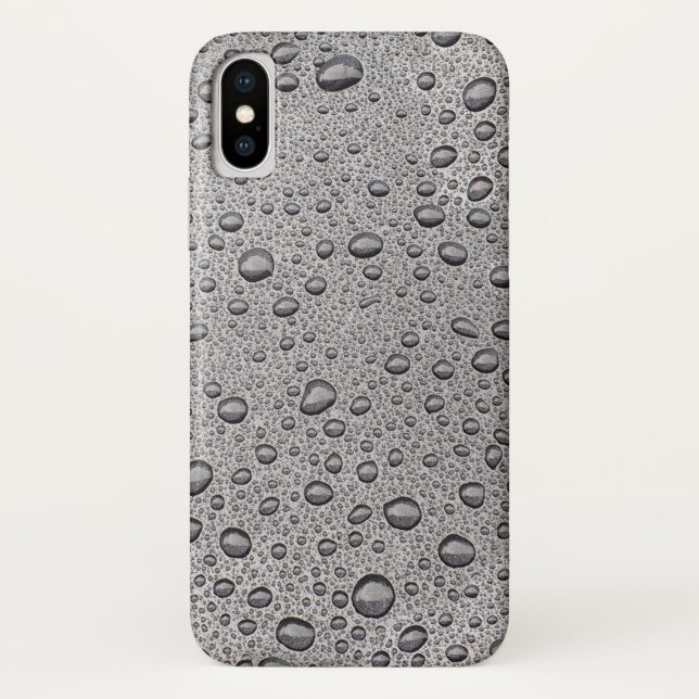 Coques Case-Mate iPhone gouttelettes d'eau gris (Dos)