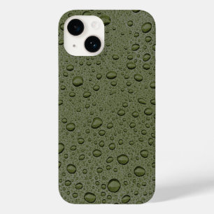 Coque Pour iPhone 14 gouttelettes d'eau verte d'olive