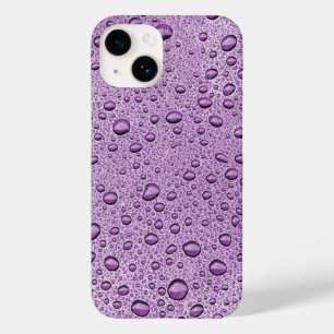 Coque Pour iPhone 14 gouttelettes d'eau violette
