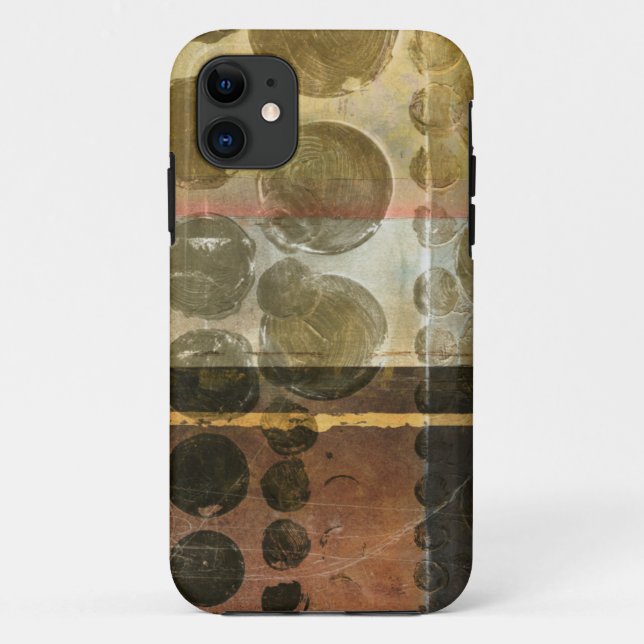 Coques Case-Mate iPhone Gouttelettes vertes circulaires (Dos)