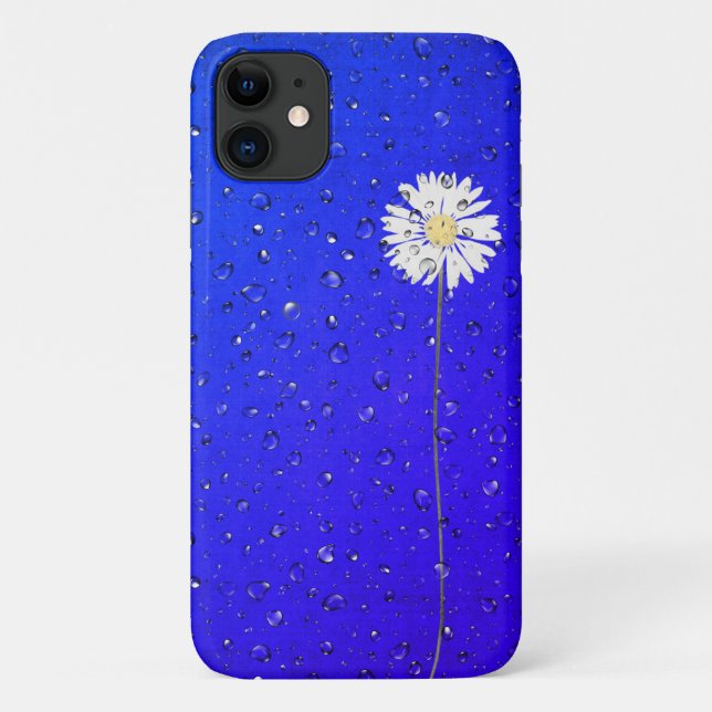 Coques Case-Mate iPhone gouttes de pluie sur marguerite blanche (Dos)