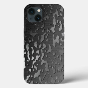 Case-Mate iPhone Case Gouttes d'Eau sur Métal Sombre Brossé