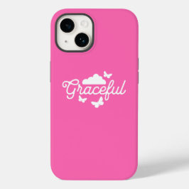 Coque Pour iPhone 14 Graceful - Boîtier de téléphone rose