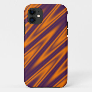 Coque Case-Mate Pour iPhone Gradients de couleur ZigZag Stripes - violet orang