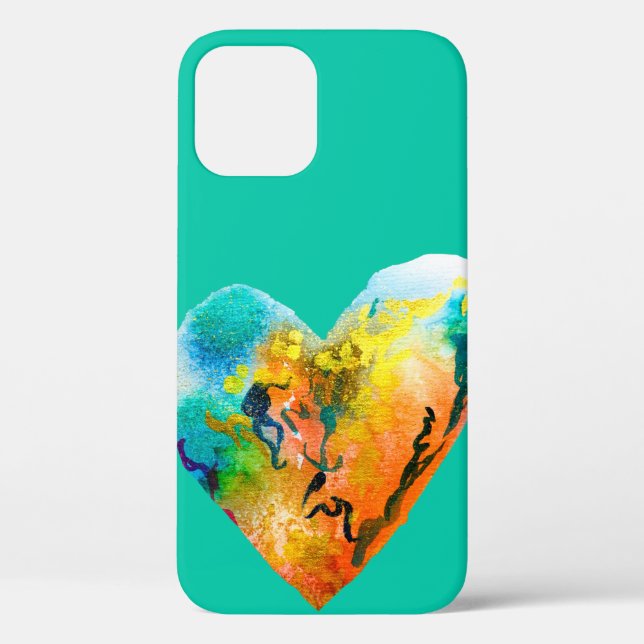 Coques Case-Mate iPhone Graffiti coeur aquarelle art (Verso)