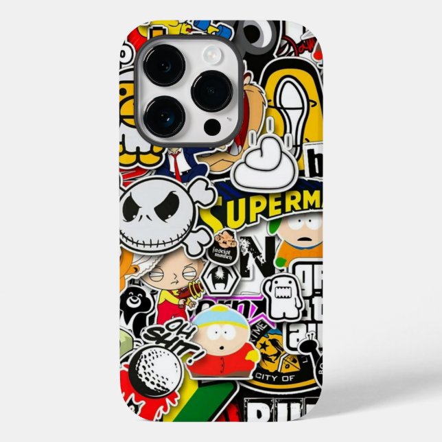 Coques Case-Mate iPhone Graffiti de dessin animé (Verso)