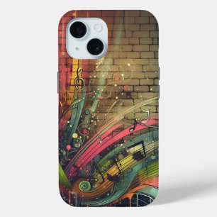 Coque Pour iPhone 15 Graffiti musical