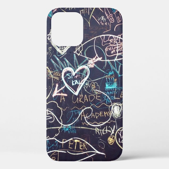 Coques Case-Mate iPhone Graffiti tableau noir amour (Verso)