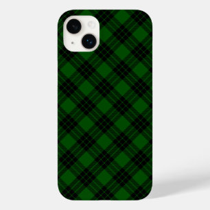Coque Pour iPhone 14 Plus Graham tartan vert noir plaid