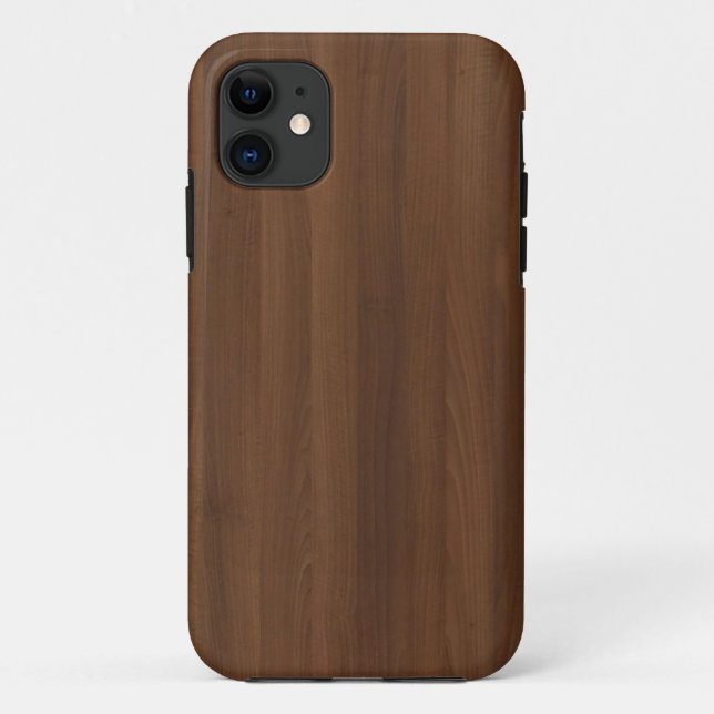Coques Case-Mate iPhone Grain brillant en bois de Chocholate (Dos)