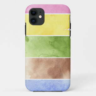 Coque iPhone 11 grand arrière - plan d'aquarelle - peintures