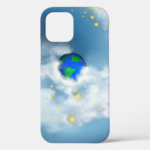 Coque iPhone 12 Grand monde bleu