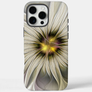 Coques iPhone 16 Pro Max Grande fleur d'ivoire, art fractal moderne abstrai