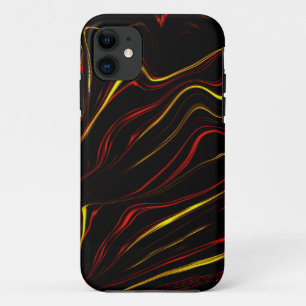 Case-Mate iPhone Case Grandes traits rouge or long sur l'arrière - plan