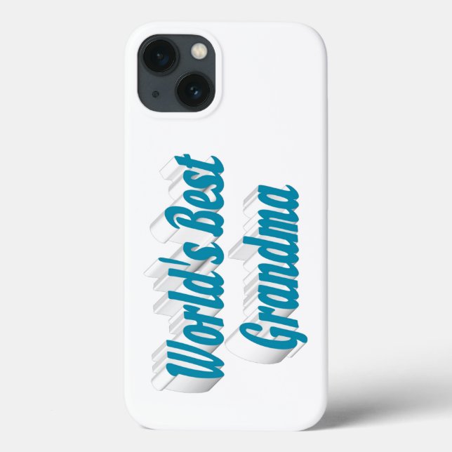 Coques Case-Mate iPhone Grandma sky blue typography  (Verso)