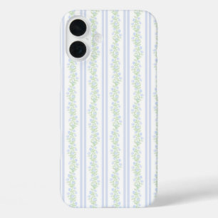 Coques iPhone 16 Plus Grandmillennial Coquette Preppy Blue Floral