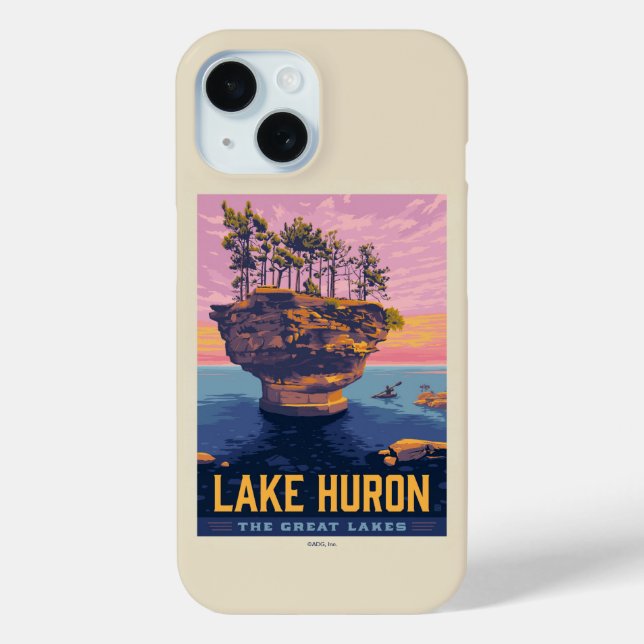 Coques Case-Mate iPhone Grands Lacs | Lac Huron (Verso)
