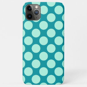 Coques Pour iPhone Grands points rétro - turquoise et aqua