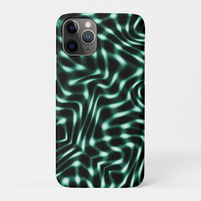 Coques Case-Mate iPhone Grands traits blancs cyens ou verts avec rencontre (Dos)