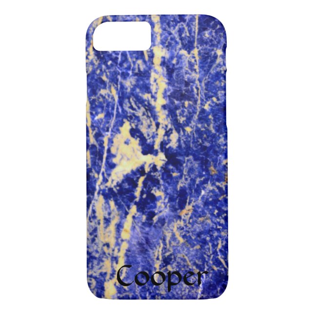 Coques Case-Mate iPhone Granit bleu, marbre bleu, pierre bleue (Dos)