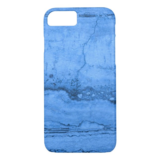 Coques Case-Mate iPhone Granit bleu motif marbre bleu pierre (Dos)