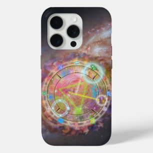 Coque iPhone 15 Pro Graphique d'astrologie zodiaque