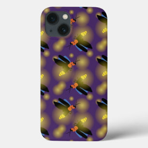 Etui iPhone Case-Mate Graphique de lucioles sur violet