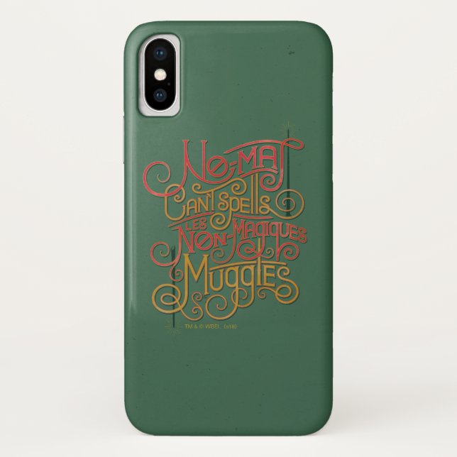 Coques Case-Mate iPhone Graphique de traductions localisées MUGGLE™ (Dos)