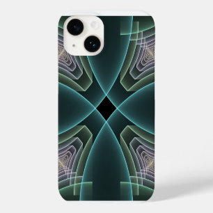 Coque Pour iPhone 14 Graphique géométrique Turquoise moderne