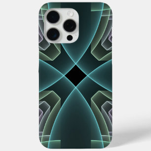 Coque iPhone 15 Pro Max Graphique géométrique Turquoise moderne