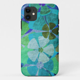 Coque iPhone 11 Graphique grunge floral vintage