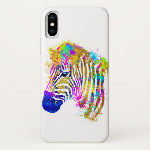 Case-Mate iPhone Case Graphique Zèbre Éclaboussure Aquarelle Arc-en-ciel
