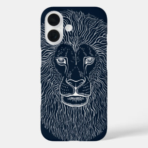 Coques iPhone 16 Graphiques de tête de lion