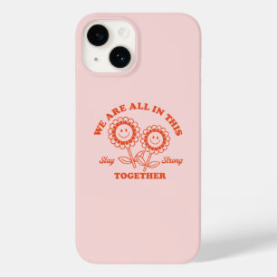 Coque Pour iPhone 14 Graphisme Fleur Joyeux Retro