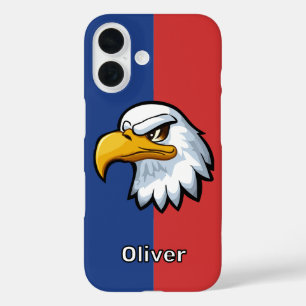 Coques iPhone 16 Gras Patriotique Caricature Aigle Personnalisé