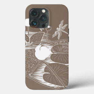 iPhone 13 Pro Case Gravure de nénuphars