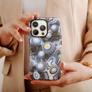 Coque Pour iPhone 14 Gray Bubble Abstract iPhone 14 Case-Mate