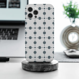 Coque iPhone 15 Pro Max Gray Polka Dots, Polka Dot Pattern, Dots