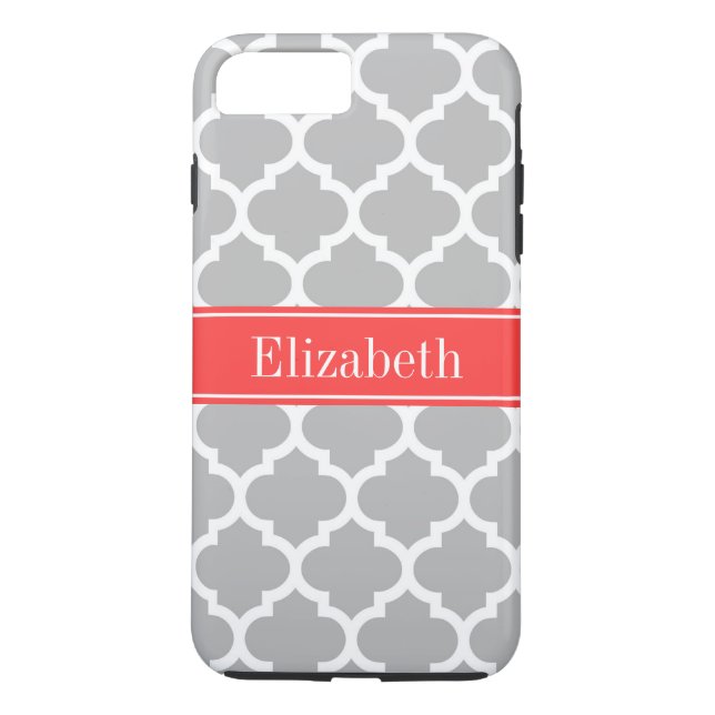 Coques Case-Mate iPhone Gray White Moroccan (Dos)