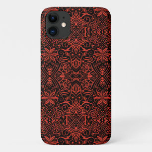 Case-Mate iPhone Case Grec Baroque Arabesque Motif noir Terracotta