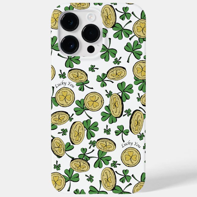 Coques Case-Mate iPhone Green and Gold St Patrick's Lucky You Shamrock (Verso)