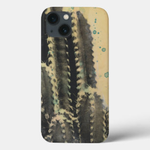 iPhone 13 Case Green Cactus on Yellow Background