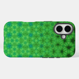Coques iPhone 16 Green Circular Pattern Phone Case