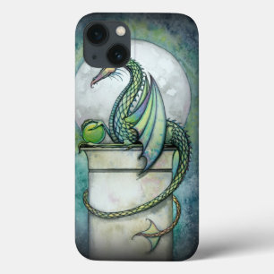 Etui iPhone 13 Green Dragon Fairy Imaginaire Art Artwork Fairies