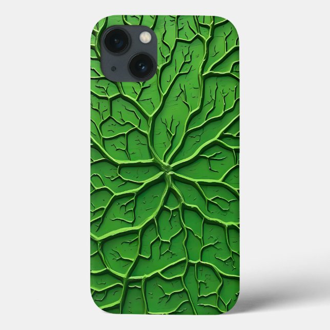 Coques Case-Mate iPhone Green Embossed Tree Texture iPhone Case (Verso)