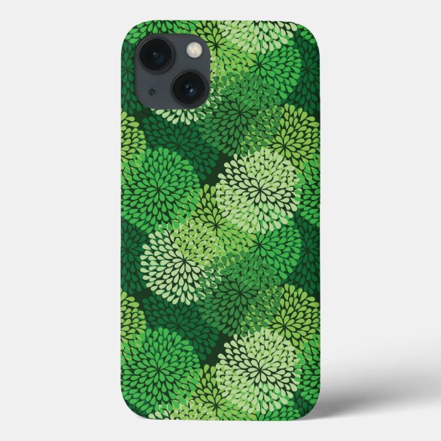 Coques Case-Mate iPhone Green floral (Verso)