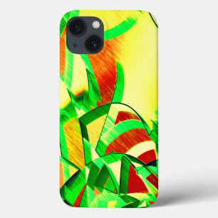 Case-Mate iPhone Case Greenish streaks over red image with drizzle